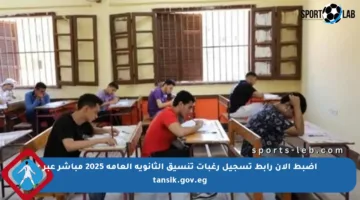 اضبط الآن رابط تسجيل رغبات تنسيق الثانوية العامة 2025 مباشر عبر tansik.gov.eg